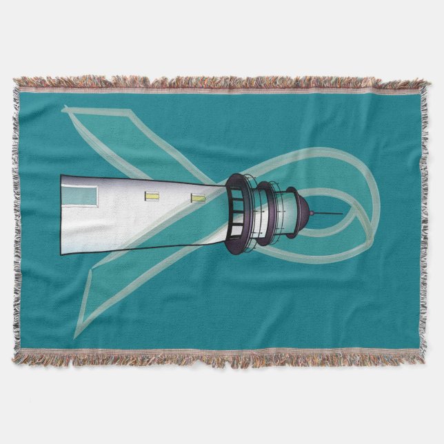 Couverture Phare turquoise de ruban de conscience d'espoir (Devant)