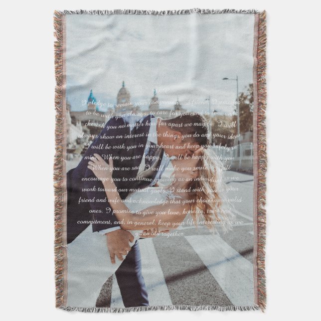 Couverture Photo de couple avec des vœux de mariage (devant Vertical)