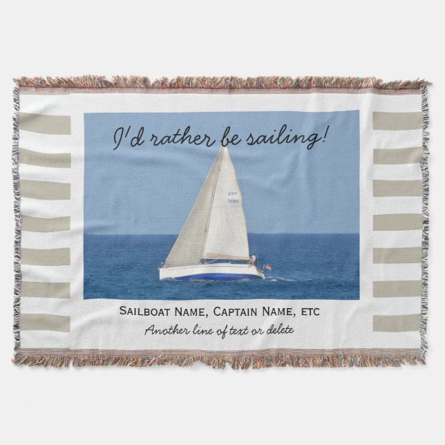 Couverture Photo faite sur commande Tan nautique de voilier (Devant)