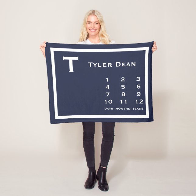 Couverture photo personnalisée moderne bébé Jalon (En situation)