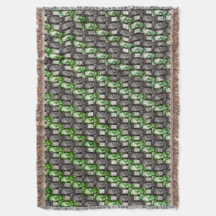 Couverture Pièces rectangulaires sculptées et colorées, vert