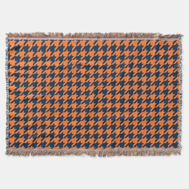 Couverture Pied-de-poule d'orange/marine (Devant)