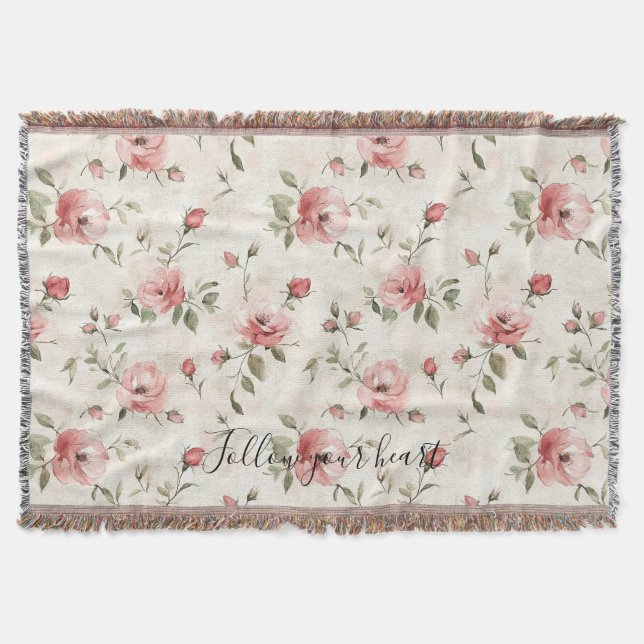 Couverture Pink Roses Floral  (Devant)