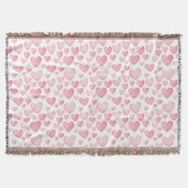 Couverture Pink Watercolor Valentine Hearts 