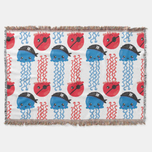 Couverture Pirate Jellyfish, Motif de méduses, Sea Animaux