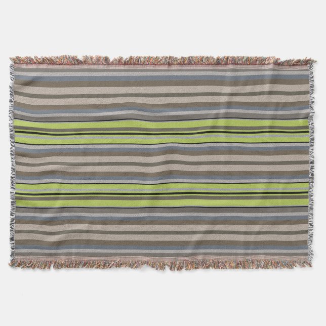 Couverture Plaid à rayures avec motif texturé (Devant)