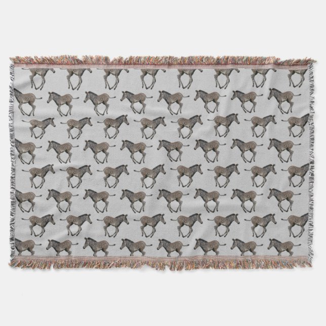 Couverture Plaid bébé zèbre de Grevy (gris clair) (Devant)