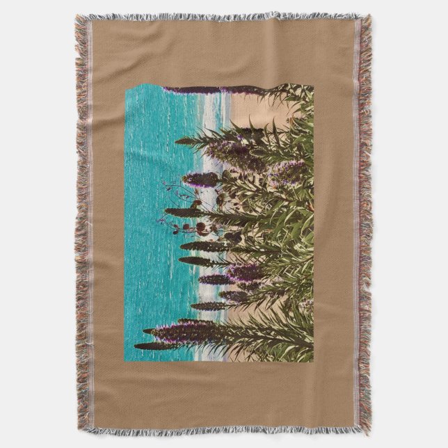 Couverture Plaid de jet de paysage marin (devant Vertical)