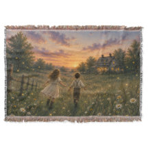 Plaid de jet éphémère Ferme de prairie