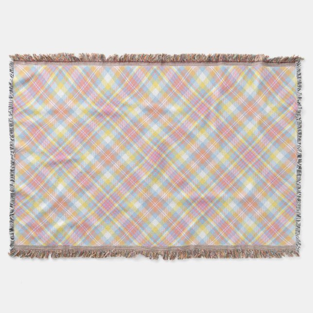 Couverture Plaid en pastel de rayure (Devant)