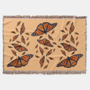 Couverture Plaid Monarque Papillon (Orange)