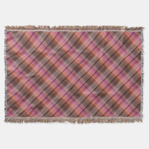 Couverture Plaid. Plaid rose Brown.