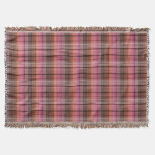 Couverture Plaid. Plaid rose Brown.