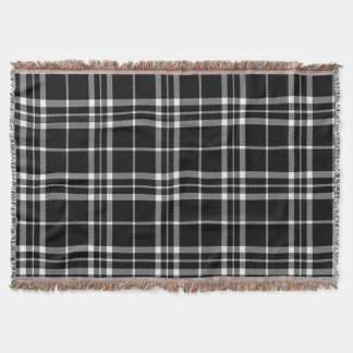 Couverture Plaid tissé blanc noir de contrôle de Buffalo de