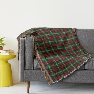 Couverture Plaid vert clair et rouge d'écossais de Martin de