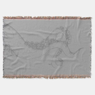 Couverture plaidoyer jeté gris sur gris tentacules de pieuvre