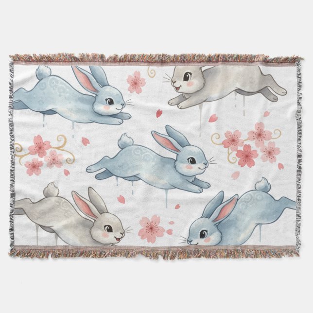 Couverture Playful Rabbits in a Blooming Dream (Devant)