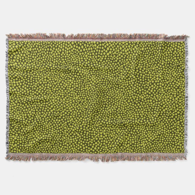 Couverture Points aléatoires - Banane jaune sur l'olive foncé (Devant)