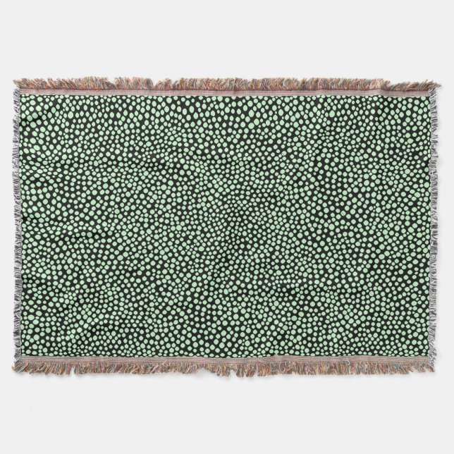 Couverture Points aléatoires - Vert fantôme sur noir (Devant)
