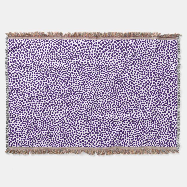 Couverture Points aléatoires - Violet profond sur blanc (Devant)