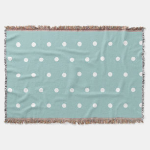 Couverture Points blancs Motifs géométriques bleu coquille d'
