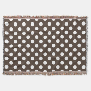 Couverture Pois blancs sur brun