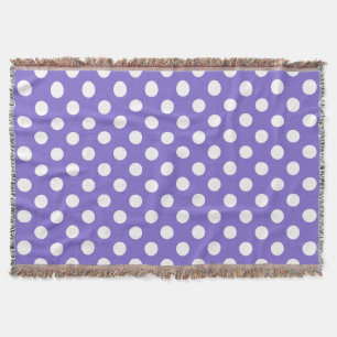 Couverture Pois blancs sur perwinkle