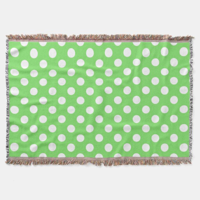 Couverture Pois blancs sur vert pomme (Devant)