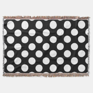 Couverture Pois noirs et blancs, Motif Polka