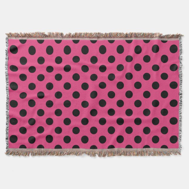 Couverture Pois noirs sur fuchsia (Devant)