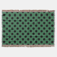 Pois noirs sur vert kelly