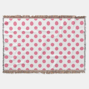 Couverture Pois rose et blanc