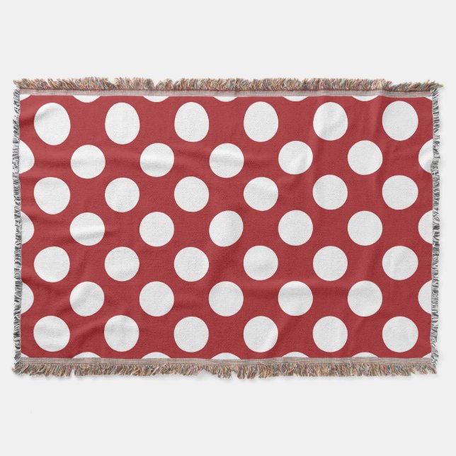 Couverture Pois rouges, Motif à points polka, points, pointil (Devant)
