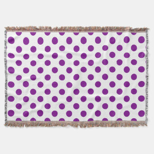 Couverture Pois violets et blancs