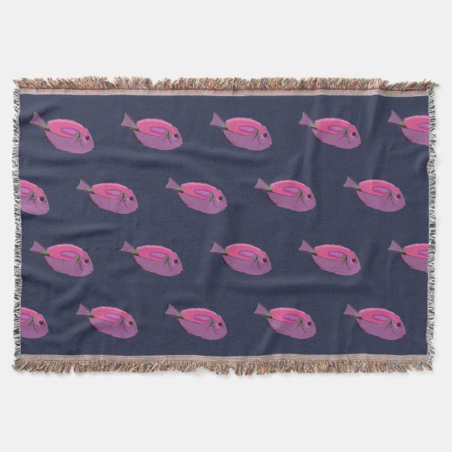 Couverture Poisson Tropical Rose Blanche (Devant)
