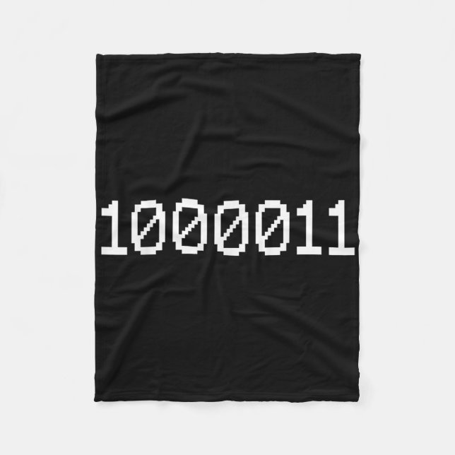 Couverture Polaire 1000011 Binary Code For 67 Funny Tech Meme Compute (Devant)