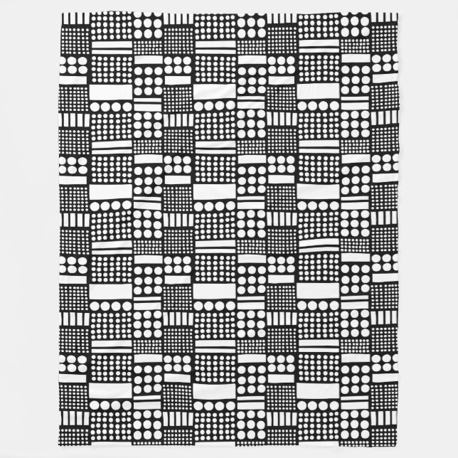 Couverture Polaire 100416 - Blanc sur noir (Devant)