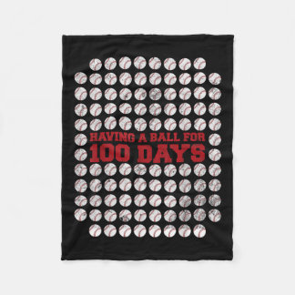 Couverture Polaire 100 Jours De Baseball Scolaire 100E Jour D'École