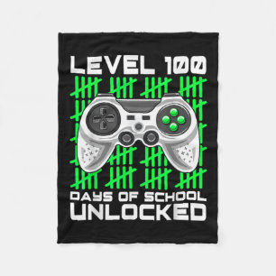 Couverture Polaire 100 Jours De Jeux Vidéo De Gamer Déverrouillés À L