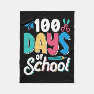 Couverture Polaire 100 Jours D'École Cute Cl Enfants Élèves