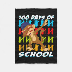 Couverture Polaire 100 Jours D'École Dabbing Monkey Amoureux des anim