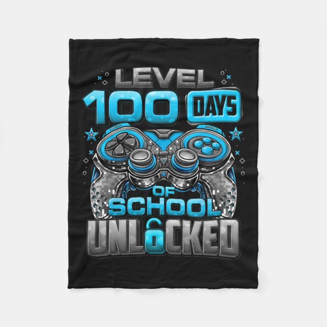 Couverture Polaire 100 Jours D'École Déverrouillé Garçons 100E Jour D (Devant)
