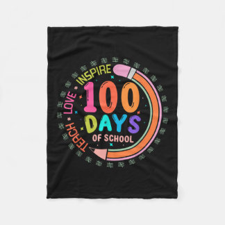 Couverture Polaire 100 Jours D'Enseignant 100E Jour Coquette