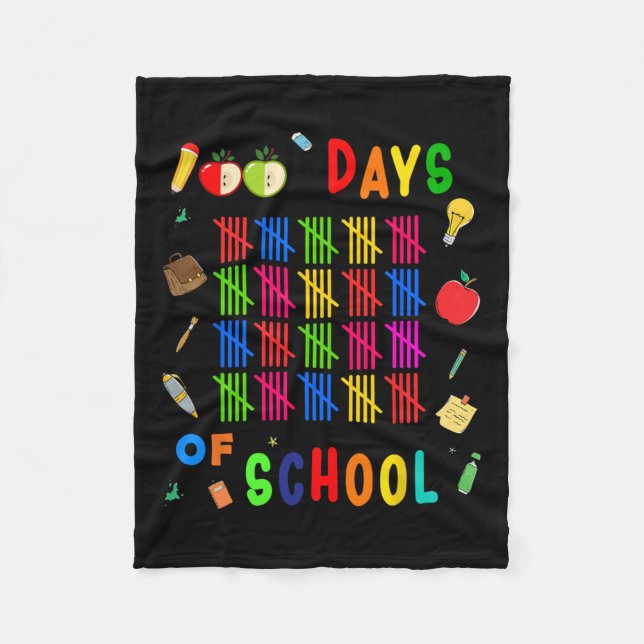 Couverture Polaire 100 Jours D'Enseignant De L'École Premier 100 Jour (Devant)