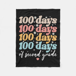 Couverture Polaire 100 Jours D'enseignants De Deuxième Année Enfants