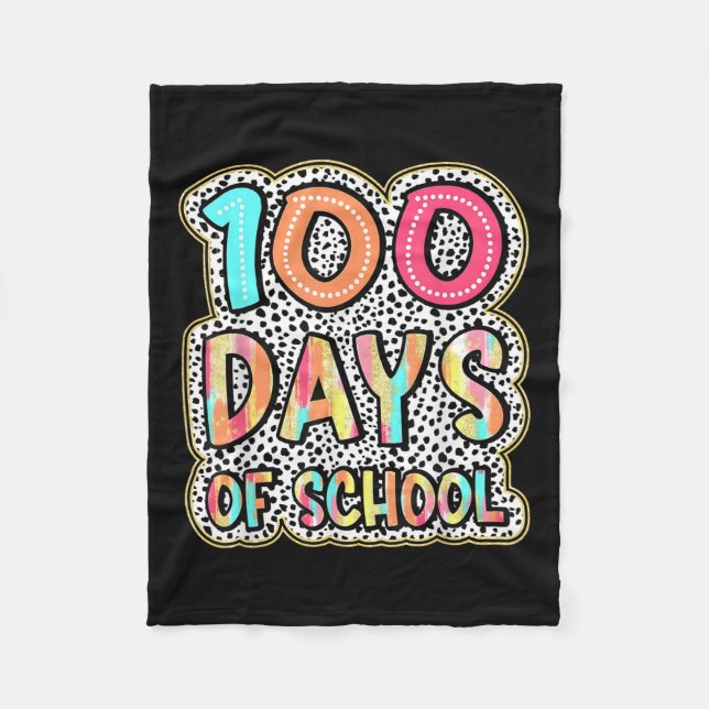 Couverture Polaire 100 Jours D'Enseignants Scolaires Enfants 100e Jou (Devant)
