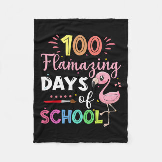 Couverture Polaire 100 Jours Extraordinaires D'École Mignonne Flamant