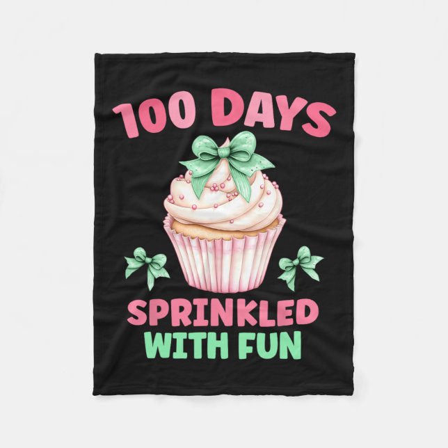 Couverture Polaire 100 Jours Saupoudrés De Cupcake Fun 100E Jour De S (Devant)