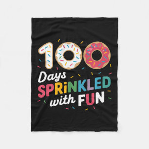 Couverture Polaire 100 Jours Saupoudrés De Donut Amusant