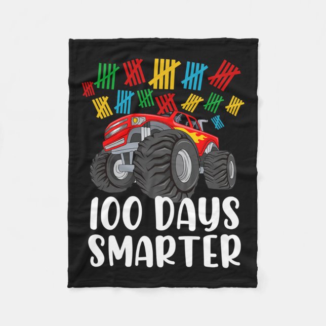 Couverture Polaire 100e Jour De L'École Camion Monster 100 Smarter (Devant)